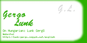 gergo lunk business card
